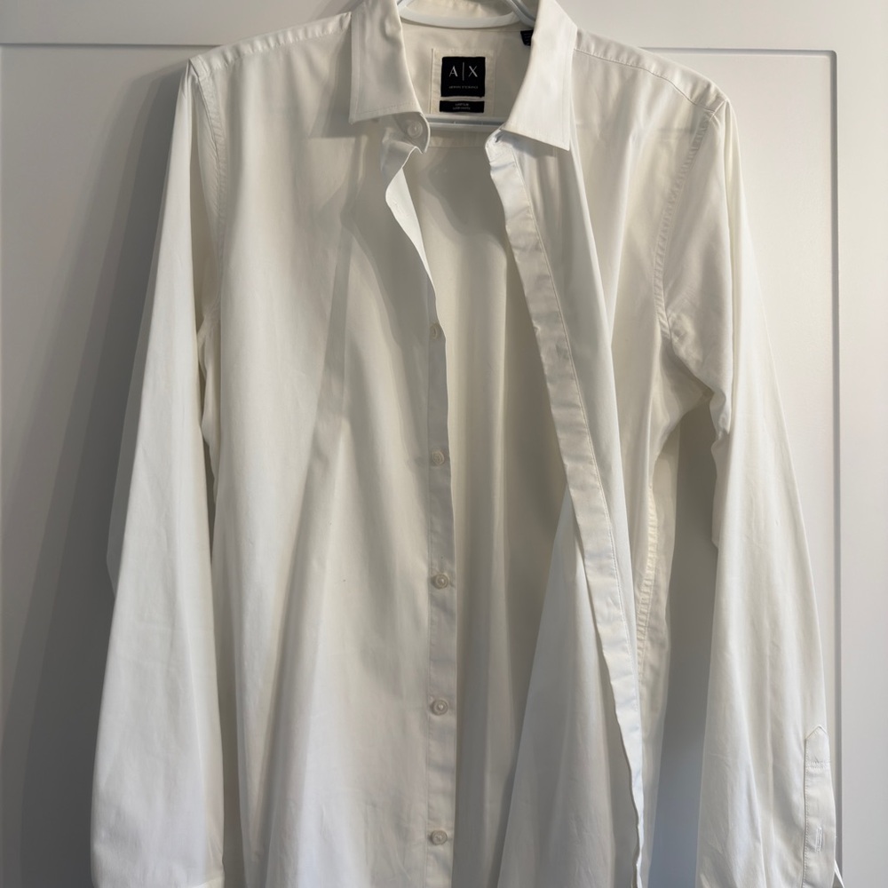 Armani Exchange White Dress Shirt Classic Design